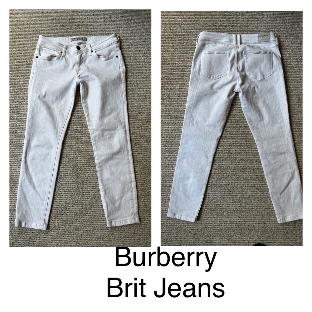 Burberry Britt White Skinny Cropped Jeans